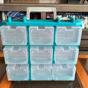 Aqua Storage Organizer with Clear Drawers